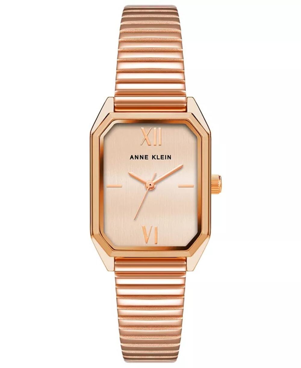 Anne Klein Women's Octagon Rose Gold Tone Stainless Steel Watch Minimalist 35mm